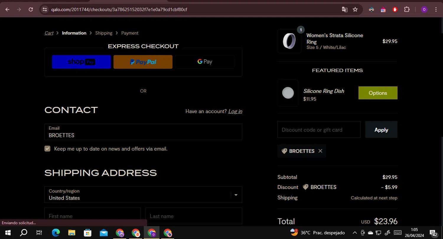 How to apply QALO coupon code